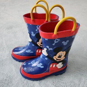 Disney Mickey Rain Boots for Baby Size 4 NEW